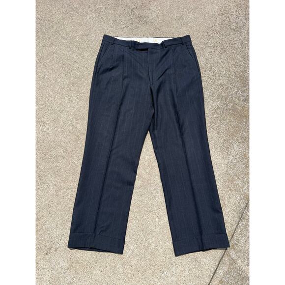 Vtg Coburne Square Suit Men Chest 46 Pinstripe Wool Two Button Jacket Trousers - Picture 12 of 12